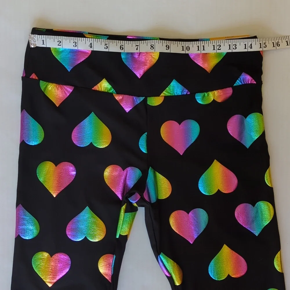NWT No Boundaries Sueded High-Rise Cropped Pants Junior LARGE 11-13 Black Multi
